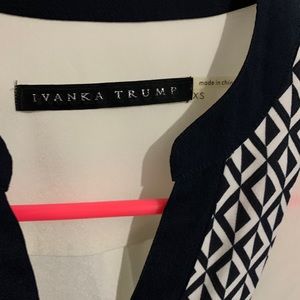 Ivanka Trump Off White & Navy Blouse